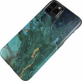 Apple IPhone Xs Max - Silicone Marmer Zacht Hoesje Kate Groen - Geschikt Voor Apple -