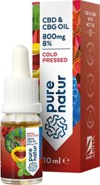 Pure Natur | CBD / CBG 800 | 8% 10 ml | Broad Spectrum MCT Oil