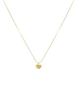 Pearl heart necklace gold
