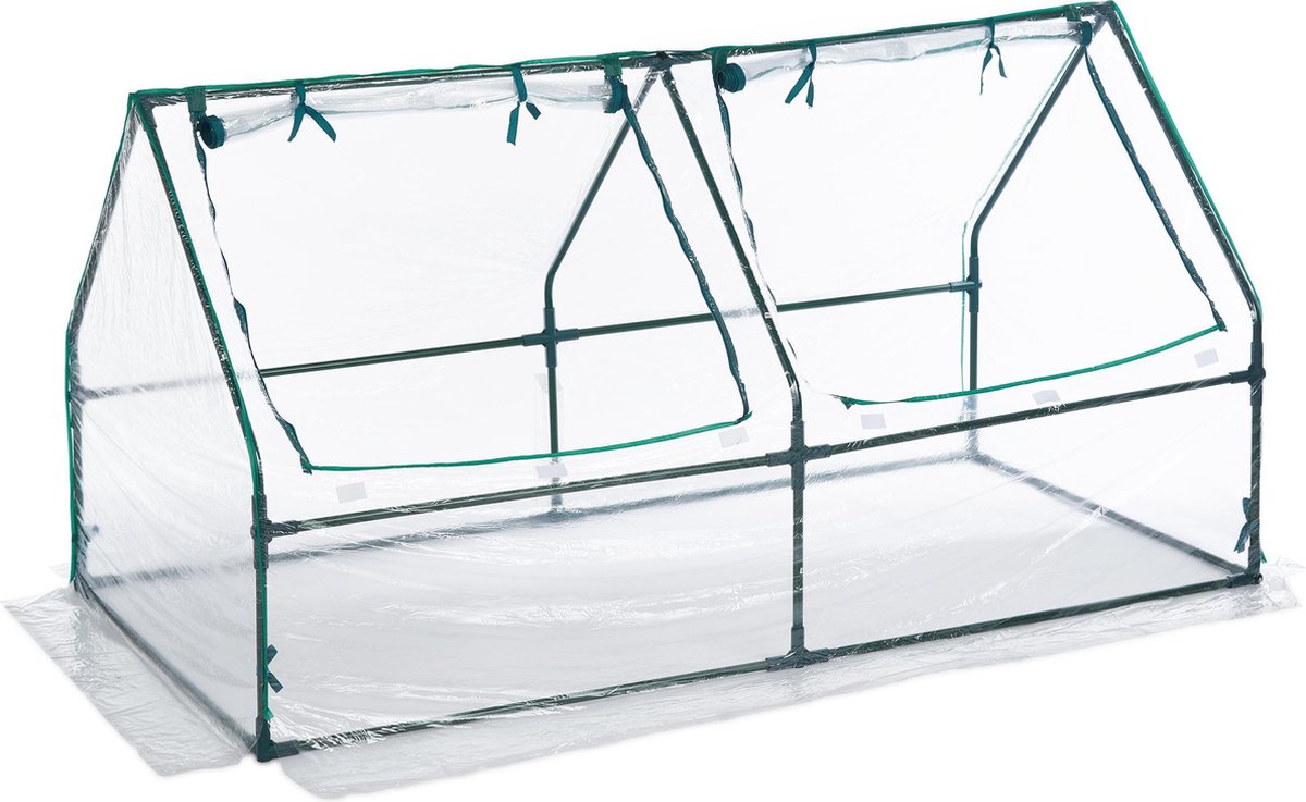 Relaxdays Balkon Kas 2 Etages - Compacte Foliekas Voor Tomaten En Kruiden