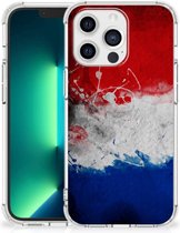 Telefoon Hoesje Geschikt voor iPhone13 Pro Max Leuk Hoesje met transparante rand Nederlandse Vlag