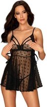 Heartia Babydoll Met Open Cups - Sexy Lingerie & Kleding - Lingerie Dames - Dames Lingerie - Babydoll Setjes