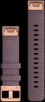 Garmin QuickFit Nylon Horlogebandje - 20mm Polsbandje - Wearablebandje - Paars / Rose Goud