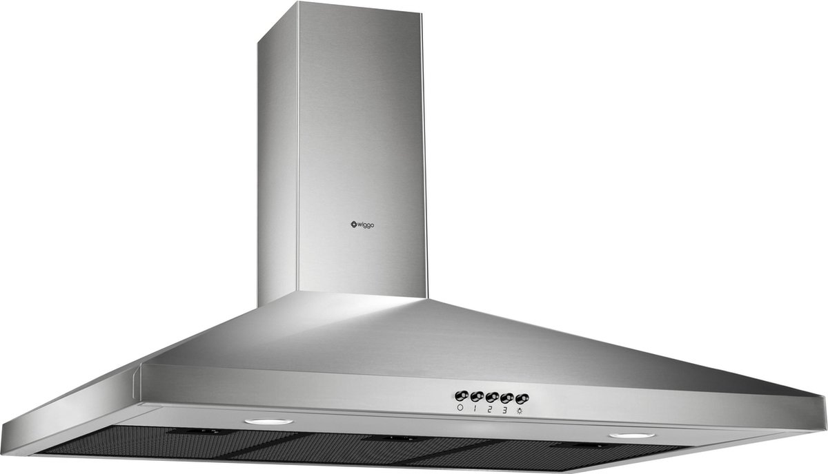 Bol.com Wiggo WE-E943R(XB) - Wandschouw Afzuigkap - 90 cm - Rvs aanbieding