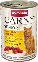 Animonda Carny Senior Rund + kip met kaas 6 x 400 gram -kattenvoer-natvoer-