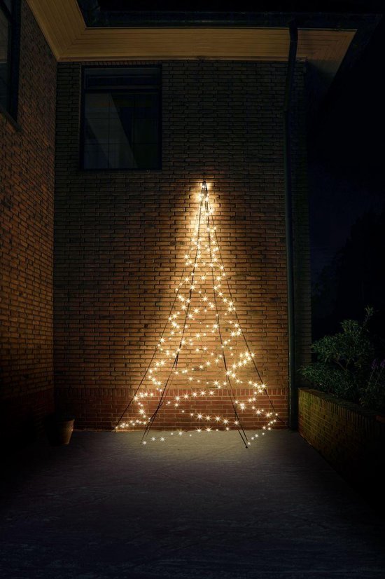 Fairybell LED Muurkerstboom voor buiten - 4 meter - 240 LEDs - Warm wit - Fairybell