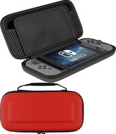 Hoes Geschikt voor Nintendo Switch OLED Case Hoesje - Bescherm Hoes Geschikt voor Nintendo Switch OLED Hoes Hard Cover - Rood