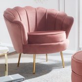 Pippa Design fauteuil - comfortabele stoel - tulpmodel - roze