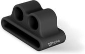 DrPhone DOS Draagbare Oortelefoon Siliconen Standhouder – Houder – Clip - Geschikt voor o.a AirPods / AirPods Pro / EarPods - Zwart