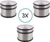 Deurstopper set 3 stuks - Deurstop - Binnen Deurbuffer - RVS