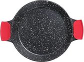 Royalty Swiss - Paella pan 32 cm - Marble coating anti-aanbak - Paellapan met verwijderbare siliconen handgreep