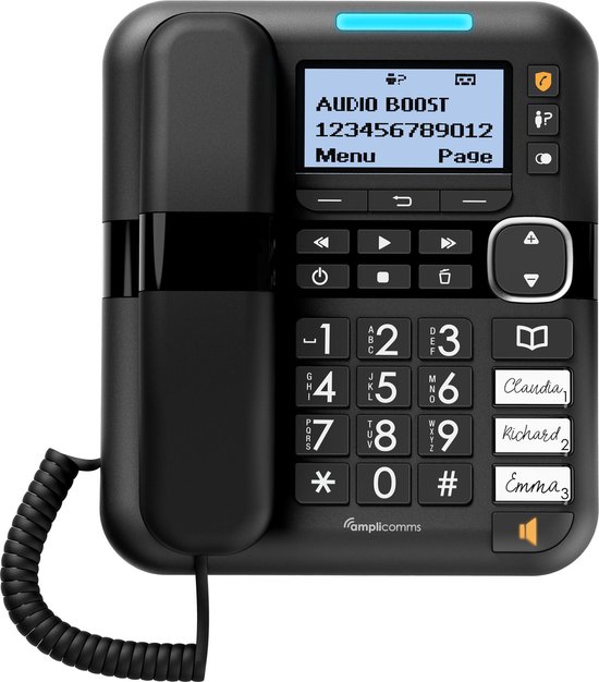 Amplicomms BT1580 Combo bureau en draadloos telefoon groot lcd display foto 3