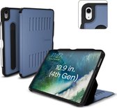 Zugu case - iPad Air 10.9 Gen 4 & 5 (2020/2022) - oersterke luxe flip-over case - volledige 360˚ bescherming – met multifunctionele standaard functie – geschikt voor Apple Pencil -