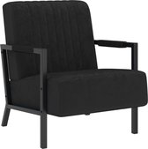 Fauteuil zwart fluweel 66x84x84 cm