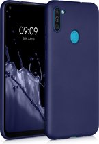 kwmobile telefoonhoesje voor Samsung Galaxy M11 - Hoesje voor smartphone - Back cover in metallic blauw