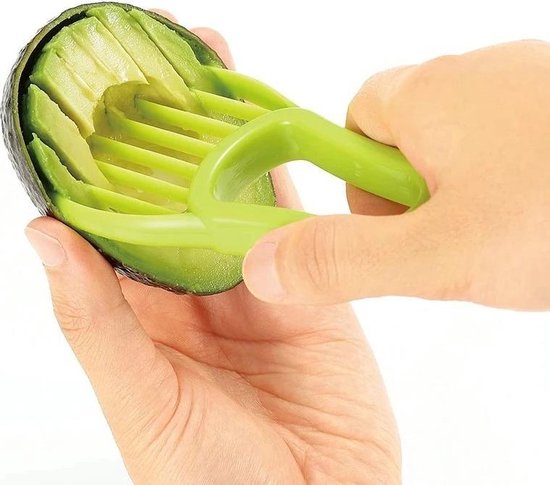 Avocado 5 stuks snijder, 3-in-1 avocadosnijder, multifunctionele fruitsnijder-Plastic Mes Keuken Groente Gereedschap Keuken Gadgets