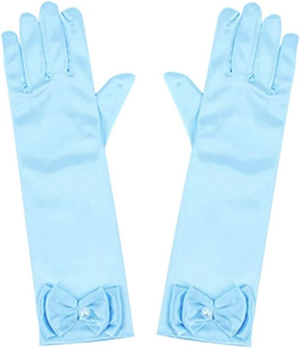 Het Betere Merk - Prinsessen Speelgoed- Roze - Fuchsia Lange Handschoenen Voor Bij Je Prinsessenjurk Kroon Pluche Frozen