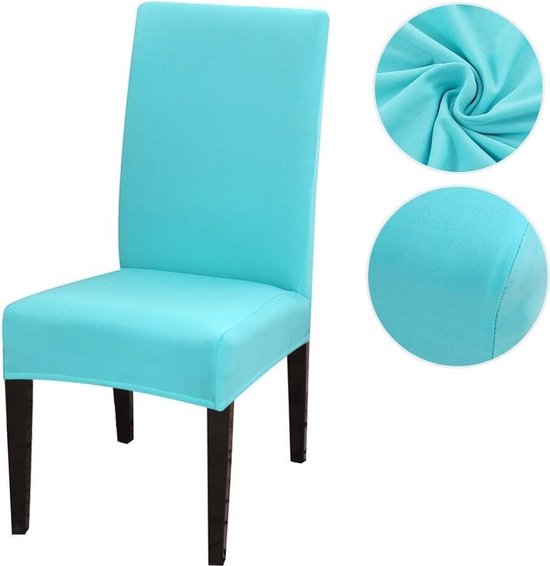 Stoelhoes voor Eetkamerstoel - 2 Stuks - Turquoise Blauw - Stretch Materiaal - Universele Stoelhoezen - Bescherming voor uw stoelen - Nieuw uiterlijk