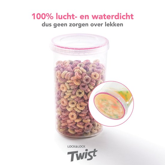 Lock& Lock HPL811 Voorraaddozen en vershouddozen, inhoud 0,6 l