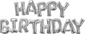 Amscan Folieballonnen Happy Birthday Zilver 3-delig