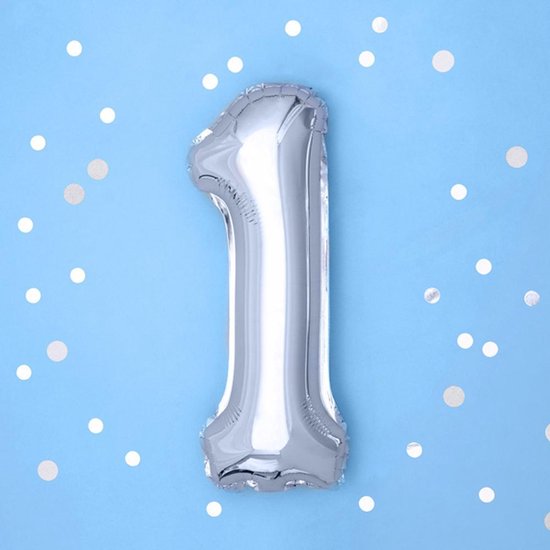 "" "Numéro du ballon en aluminium" "" "1" "" ", 35cm, argent" ""