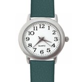 Tiener horloge- ster- groen- leer bandje-27 mm-Smalle Pols- Charme Bijoux
