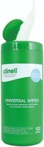 Lingettes nettoyantes universelles Clinell avec distributeur - Lingettes désinfectantes - Lingettes désinfectantes - 100 Lingettes - 200 x 250 mm