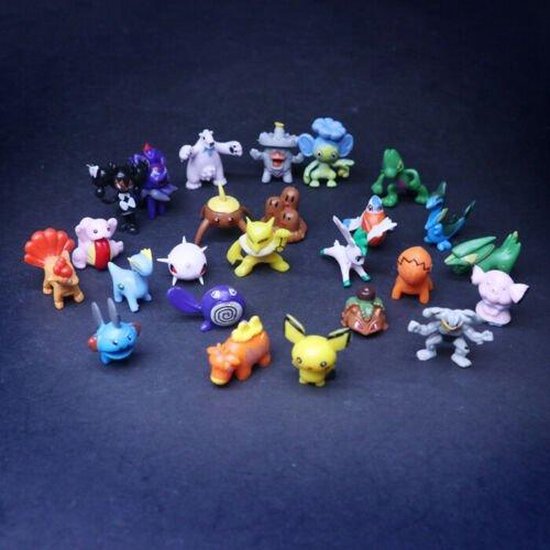Afbeelding van het spel 24 pokemon figuren - figuurtjes - pokémon - box - kaarten