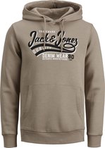 Jack & Jones Logo Sweat hood Crockery (Maat: 3XL)
