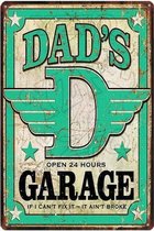 Retro Muur Decoratie uit Metaal Vintage Tin Dad's Garage 2