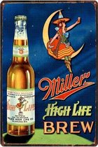 Retro Muur Decoratie uit Metaal Miller Bier 20x30cm DU-8151