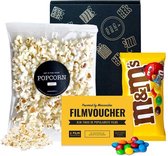 Pathé Thuis brievenbus filmpakket met ZOUTE popcorn | Brievenbuscadeau - Brievenbus kado - Brievenbuspakketje - Verjaardagscadeau