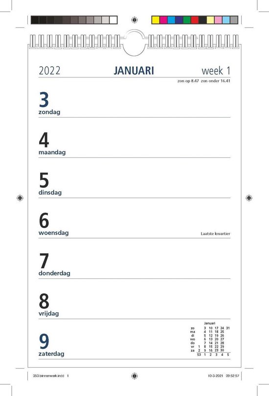 Ondraaglijk alleen Idool Castelli Weekomslagkalender 2022 - Notitie kalender - Assorti - Ringband -  A5 formaat | bol.com