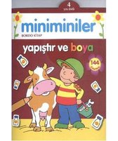 Miniminiler Bordo Kitap Yapıştır ve Boya   4 Yaş Üstü