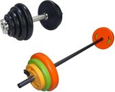 Tunturi - Fitness Set - Halterset 15 kg incl 1 Dumbbellstang - Halterset 20 kg incl stang