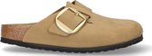 Birkenstock BOSTON Mud green narrow nubukleder big buckle - Maat 40