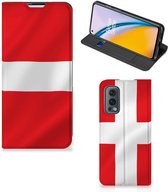 Telefoon Hoesje OnePlus Nord 2 5G Book Case Deense Vlag