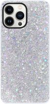 ADEL Premium Siliconen Back Cover Softcase Hoesje Geschikt voor iPhone 13 Pro - Bling Bling Glitter Zilver