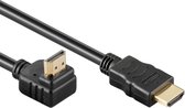 HDMI kabel - Haaks naar boven - 10.2 Gbps - 4K@30 Hz - Male to Male - 0,5 Meter - Zwart - Allteq