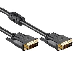 câble DVI-D | Dual lien | Plaqué or | 0,5 mètre | Noir | Allteq