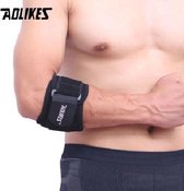 Tennisarm brace / tenniselleboog bandage met vernieuwde brede klitbandsluiting - verbeterde versie - verstelbaar - Aolikes elleboog brace