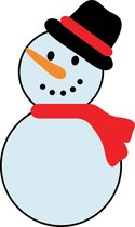 Raamsticker Sneeuwpop - herbruikbare raamsticker - kerstmis - kerst - christmas - raamsticker - sneeuwpop