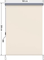 Verticale luifel 1,6 x 2,5 m beige