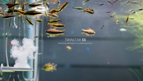 TWINSTAR S5 - Stérilisateur - Empêche les poissons malades dans l'aquarium - jusqu'à 100 litres