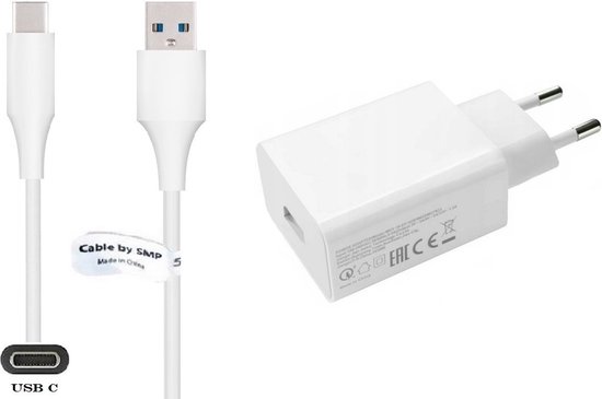 Chargeur rapide + câble USB C de 1,2 m. 18W & 56kOhms. Convient également  aux Xiaomi