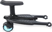 Happyment® Universeel Meerijdplankje - Met zitting - Voor kinderwagen - Buggyboard - Blauw wiel