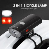 Helmlamp - Hoofdlamp - Fietslamp - Oplaadbaar - Fiets Koplamp