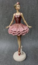 House of Seasons Stand decoratie  Ballerina roze H40cm