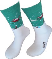 Verjaardag cadeau - Grappige sokken - Kerst sokken - Kerst Slee Sokken - Wintersport sokken - Leuke sokken - Vrolijke sokken - Luckyday Socks - Kerst Cadeau sokken - Socks waar je