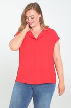 Paprika Dames T-shirt in twee stoffen - T-shirt - Maat 52